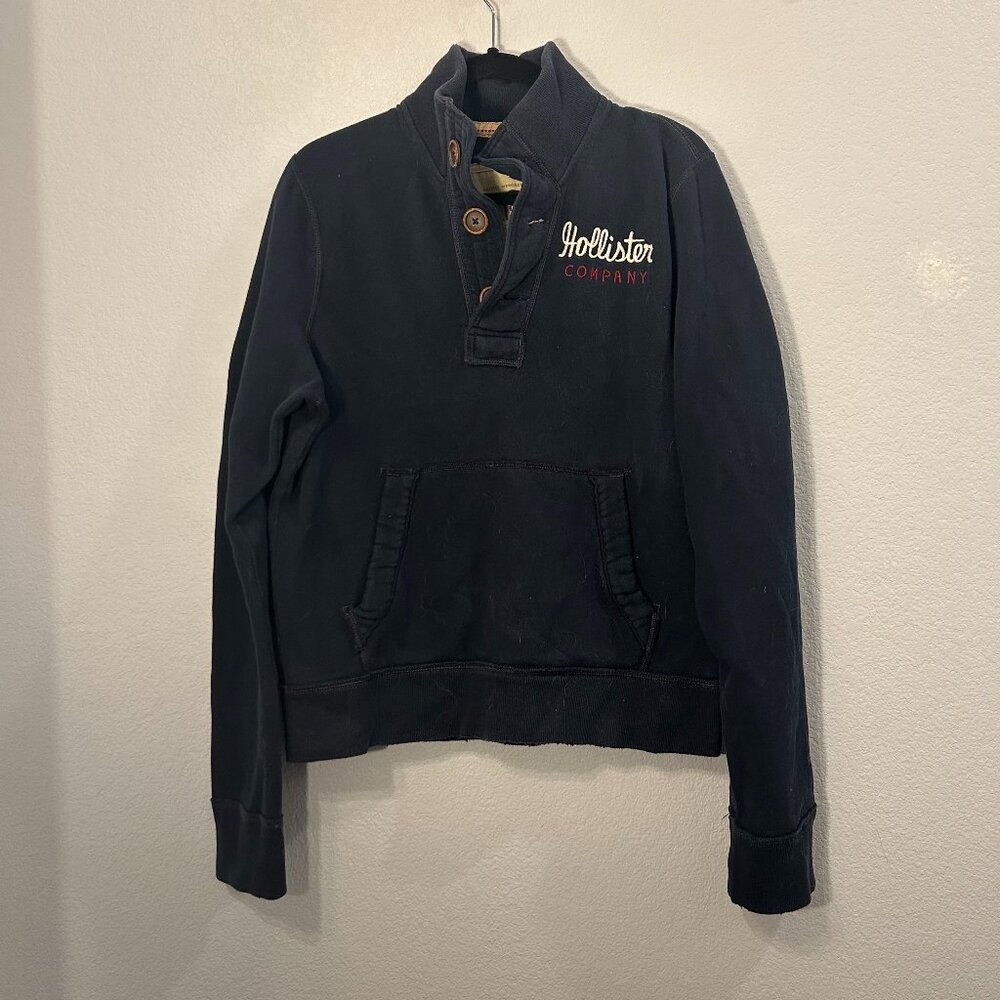💙🖤 HOLLISTER Navy Mock Neck Sweater | Unisex Large 🖤💙